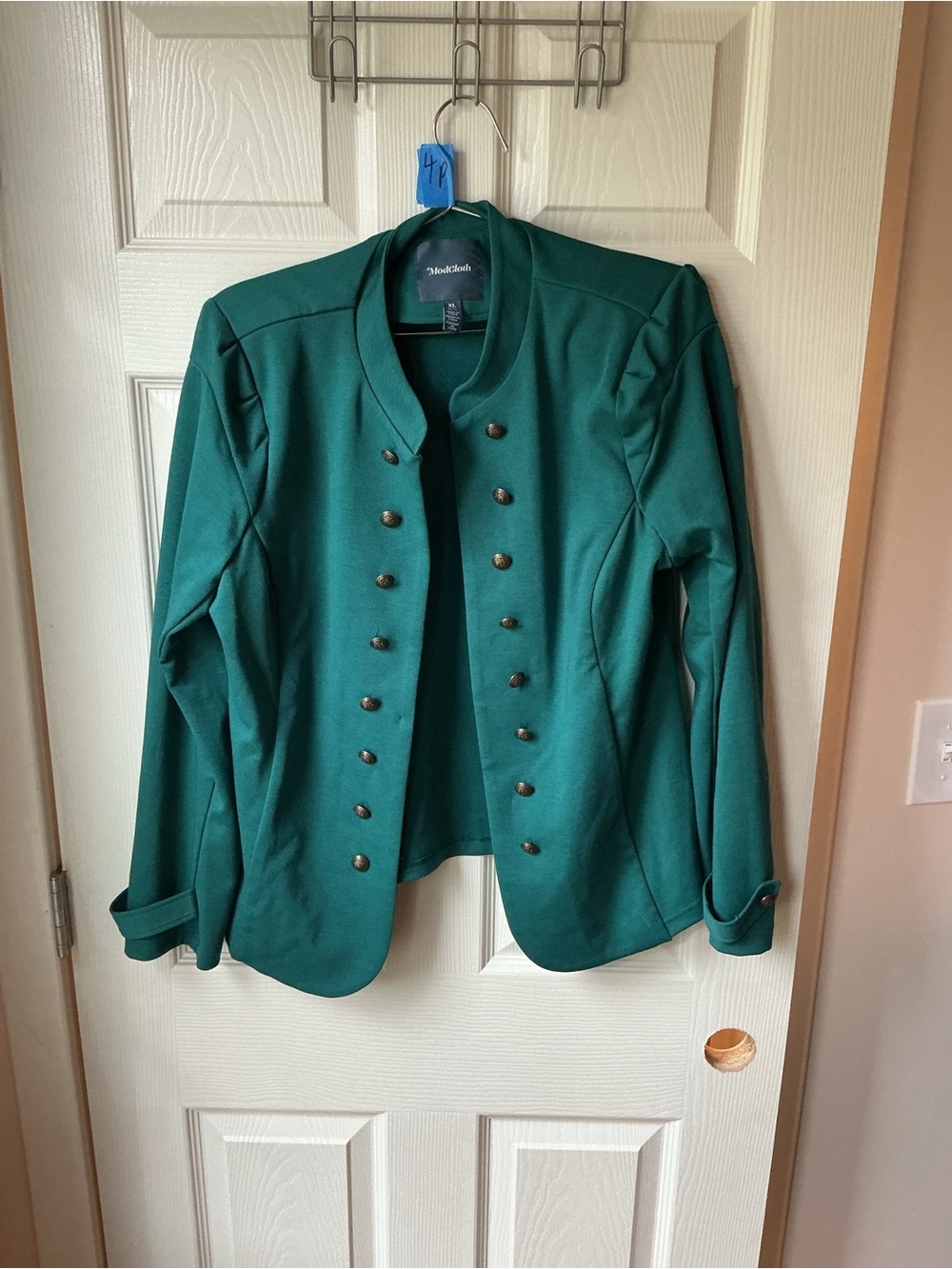 ModCloth Emerald Green Military-Style Blazer